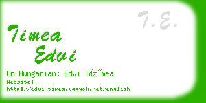 timea edvi business card